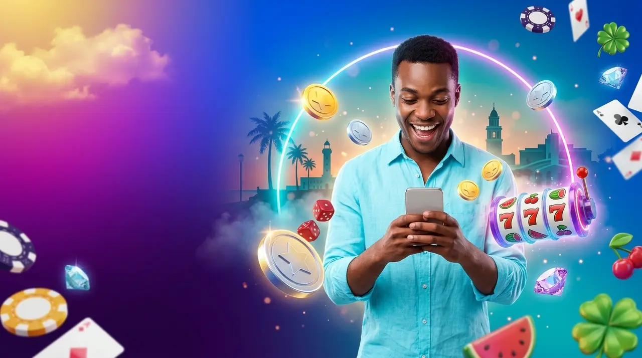 Um jogador da PrideBet em Moçambique a celebrar um ganho